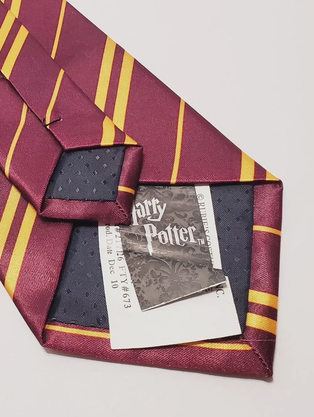 Harry Potter Purple & Gold Stripe Pattern Boy's Neck Tie Gryffindor
